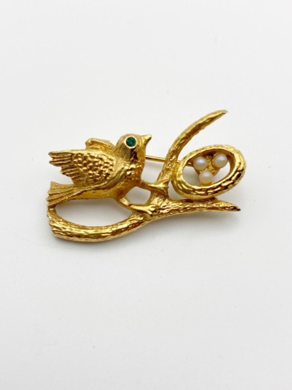 Vintage Sarah Coventry Bird and Nest Pin